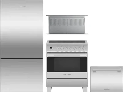 4 Piece Package Includes Refrigerator, Range, Hood And Dishwasher